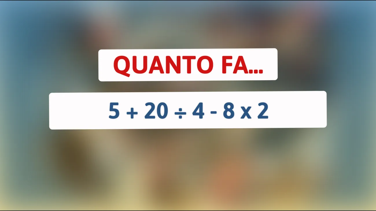 \"Solo i più intelligenti possono risolvere questo enigma matematico! Sei tra loro?\""