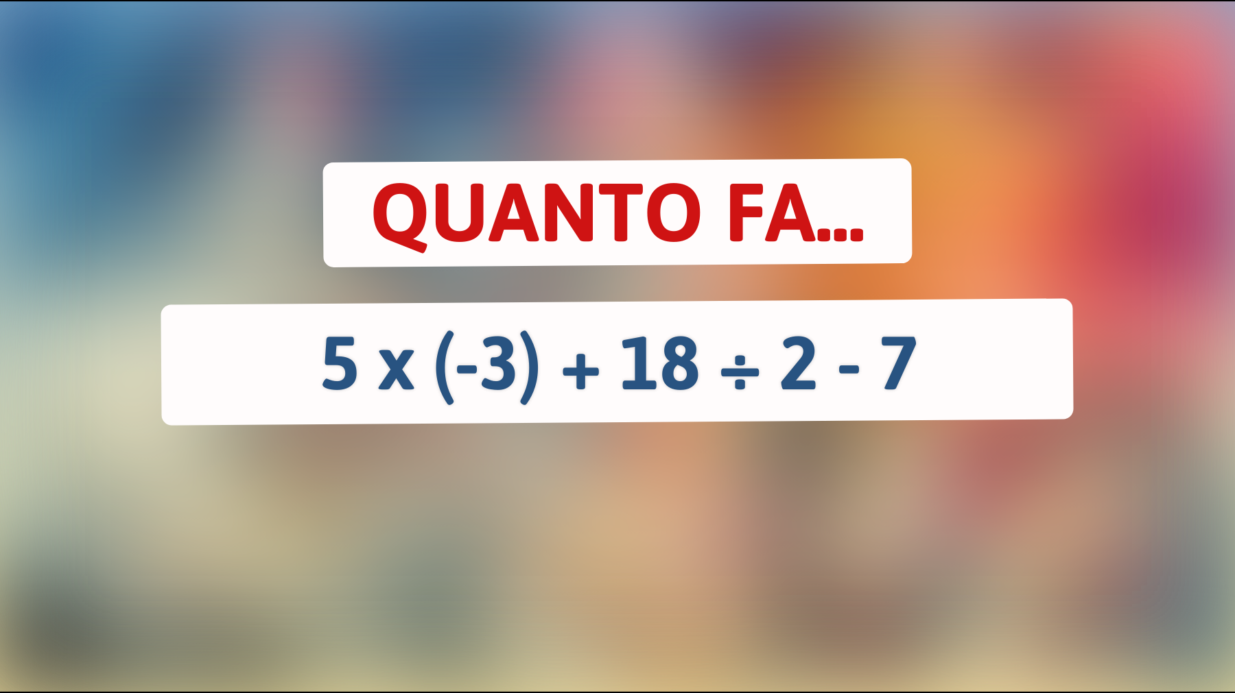 Sfida il tuo cervello: solo i veri geni possono risolvere questo enigma matematico in un lampo! Sei tra i pochi eletti?"