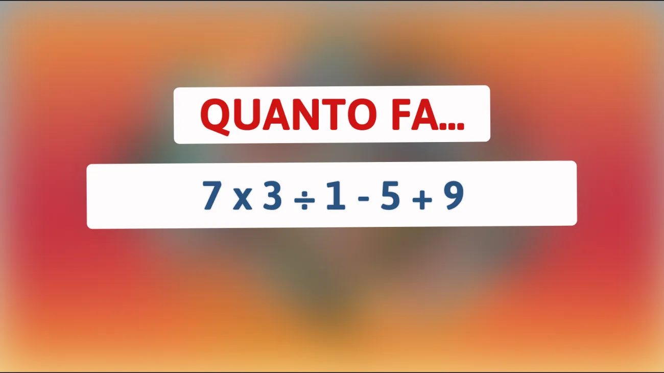 Solo il 1% delle persone riesce a risolvere questo enigma matematico: Sei tra le menti geniali che conoscono la risposta?"