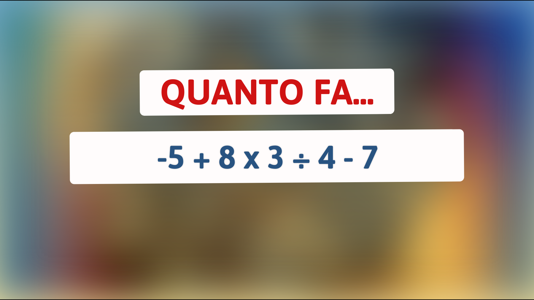 Solo il 1% riesce a risolvere questo enigma matematico: Credi di essere abbastanza intelligente? Scopri la risposta!"
